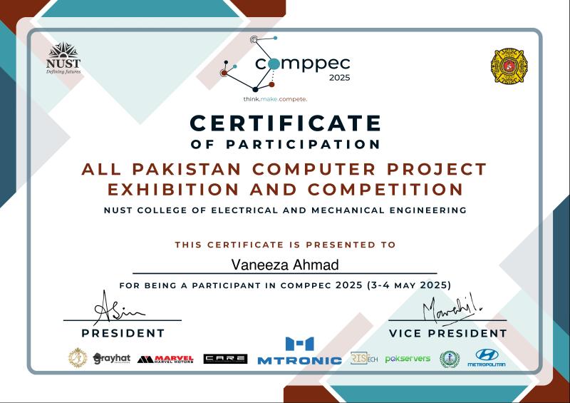 COMPPEC 2025 Certificate of Participation
