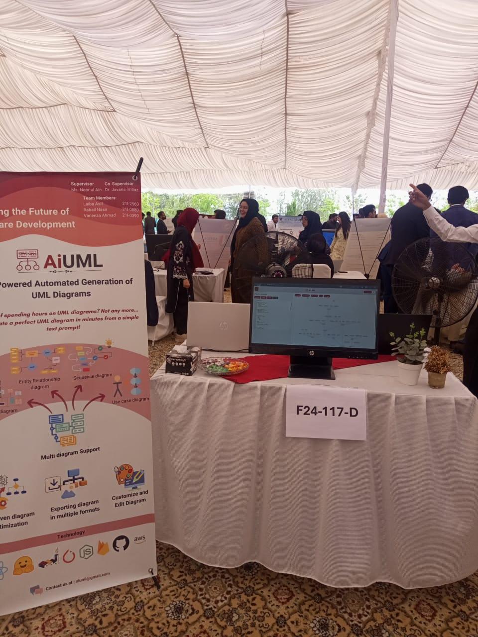Demoing AiUML at FAST Job Fair